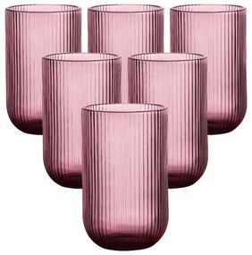 Altom Pohár Selena Purple, 430 ml, sada 6 ks