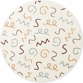 Hanse Home, Detský koberec Adventures 106422 Cream Multicolor kruh, 160x160 (priemer) kruh, viacfarebná, detská izba