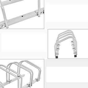 Stojan na bicykle so 4 miestami