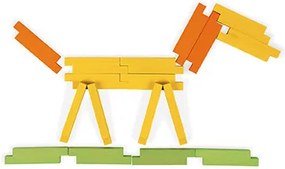 Drevená stavebnica s predlohami - 60 ks