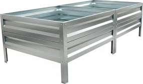 Vyvýšený záhon LEGI 0,65 × 2 m, pozinkovaný oceľový rám, výška 40 cm