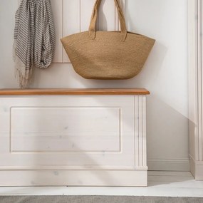 Biela truhlica z borovicového dreva 80x45 cm Anita – Støraa