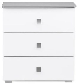 Komoda PABIS 87x83 cm biela/šedá