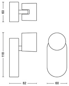 Philips - LED Stmievateľné nástenné bodové svietidlo STAR LED/4,5W/230V