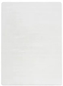 Sammer Kvalitný biely shaggy koberec v bielej farbe C317 50 x 80 cm