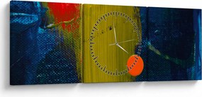 Obraz farieb (s hodinami) (90x30 cm)
