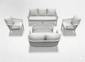 CH Ratanová záhradná súprava nábytku - šedá