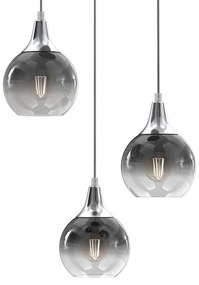 Luster na lanku MONTE 3xE27/60W/230V matný chróm