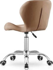 AKCIA Svetlo hnedé kancelárske kreslo AVOLA VELVET II. akosť