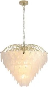 Searchlight 48970-10SB - Luster na reťazi FEATHER 10xE14/60W/230V