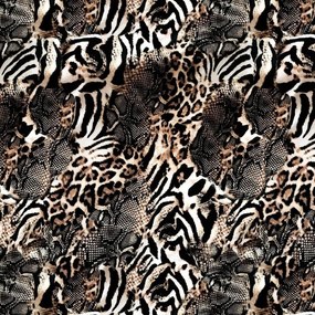 Teplákovina digital - Zebra Leopard