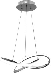 Toolight - LED závesné svietodlo prsteňové + diaľkové ovládanie APP389-CP, chróm, OSW-06905