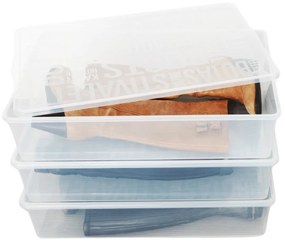 ADEO Súprava 3 ks úložných boxov na topánky s vekom, na čižmy BARBIE - 55 x 36 x 12 cm