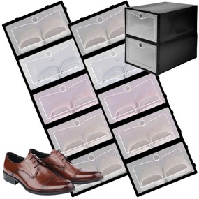 Sada 10 ks boxů na boty OSLO černá