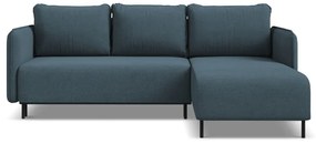 Modrá rozkladacia/s úložným priestorom rohová pohovka (pravý roh) Luana – Makamii