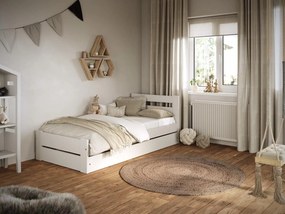 Detská posteľ EMILEK so šuplíkom - 180x90 cm - biela