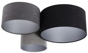 Stropné svietidlo SPACE 3xE27/60W/230V šedá/čierna/strieborná