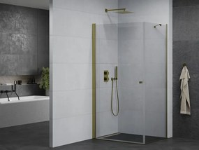 Mexen Pretoria sprchovací kút 70x100cm, 6mm sklo, zlatý profil-číre sklo, 852-070-100-50-00