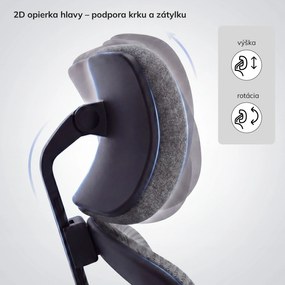 Ergonomická kancelárska stolička tmavosivá AXIS