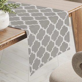 Biante Bavlnený behúň na stôl Sandra SA-188 Sivé Maroko 45x120 cm