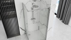 Obdĺžnikový sprchovací kút REA PUNTO 80x100 cm, chróm/transparent - bez vaničky