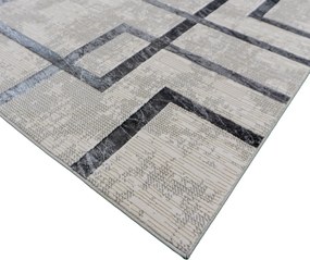 Koberec Esprit 3609 GREY – sivý s geometrickým vzorom Rozmer: 280x370 cm