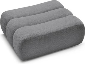 Sivá podnožka z textílie buklé Azra – Bobochic Paris