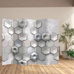 Paraván - 3D abstrakcie (210x170 cm)