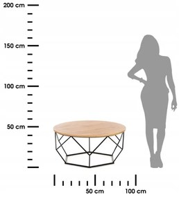 Konferenčný stolík DIAMOND 40x90 cm čierna/hnedá