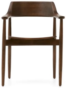 Hnedá jedálenská stolička z dubového dreva Fondes – Kave Home