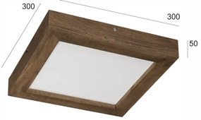 Brilagi-LED Stmievateľné svietidlo WOODY FRAME LED/24W/230V dub 30x30 cm IP44 + DO