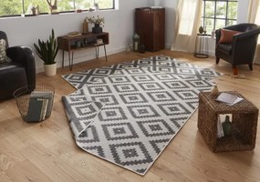 NORTHRUGS - Hanse Home koberce Kusový koberec Twin-Wendeteppiche 103132 grau creme – na von aj na doma - 80x250 cm