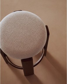 Béžová/v tmavo prírodnej farbe barová stolička z jaseňového dreva (výška sedadla 75 cm) Granite – Kave Home