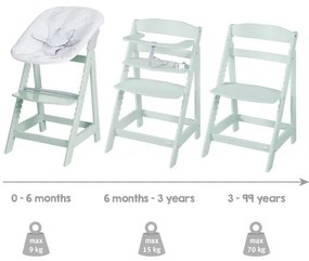 roba Detská vysoká stolička Born Up Zickzack 2 v 1 (mentolová)  (100366796)