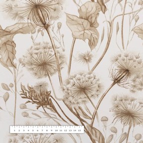 Biante Bavlnený behúň na stôl Sandra SA-518 Jesenné púpavy na bielom 35x140 cm