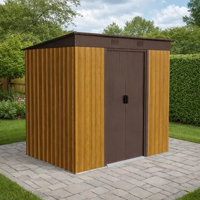 Záhradný domček BestBerg ZD-67RWB / 4,3 m² / 197 × 217 × 202 cm / dekor dreva/hnedá