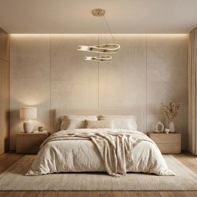 Toolight Toolight, LED závesné svietidlo, 60cm, 70W, 4000K, 5000lm SWE063-CP, zlatá lesklá, OSW-20163