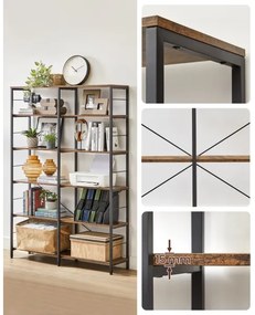 Knižnica NAVARO hnedá/čierna