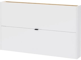 Biela výklopná/závesná skrinka na topánky v dekore duba 140x83x18 cm Ameca – Germania