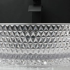Sklenené umývadlo na dosku REA CRISTAL transparent