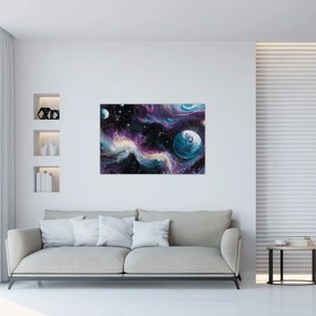 Obraz - Maľovaný vesmír (90x60 cm)