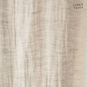 Béžový ľanový ľahký záves s pútkami Linen Tales Daytime, 250 x 130 cm