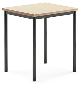 Stôl SONITUS, 700x600x760 mm, linoleum - béžová, antracit