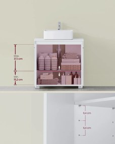 Skrinka pod umývadlo MONZA, 30x60x60cm, biela Vasagle