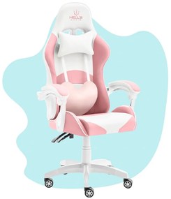 Detská stolička na hranie v ružovej farbe pre dievča KIDS PINK- WHITE