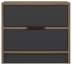 Nočný stolík Elina Walnut Anthracite