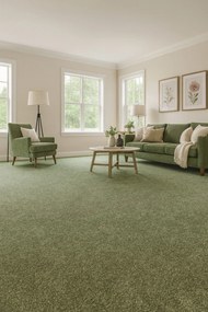 Metrážny koberec Feliz 026, na mieru, šíře 4m, zelená, filc, detská izba, ITC