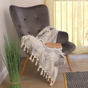 Kreslo MOSS zamatové sivé SS22 925805