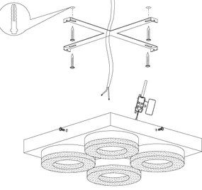 Eglo 95664 - LED Stropné svietidlo FRADELO 4xLED/4W/230V