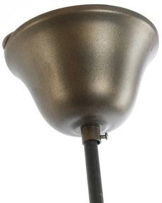 Intustriálne kovové svietidlo - závesná lampa, ocelovo šedá,  38x38x40 cm